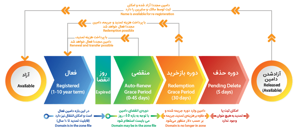 چرخه عمر دامنه بین المللی
